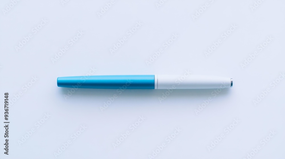 Minimalist Blue and White Pen - Generative AI Minimalist Blue and White Pen - Generative AI
