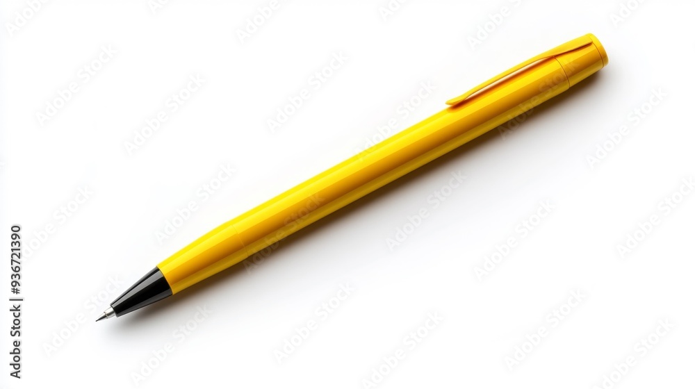 Yellow Pen with Black Tip Generative AI Yellow Pen with Black Tip Generative AI