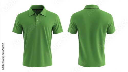 Green Polo Shirt Mockup Generative AI photo