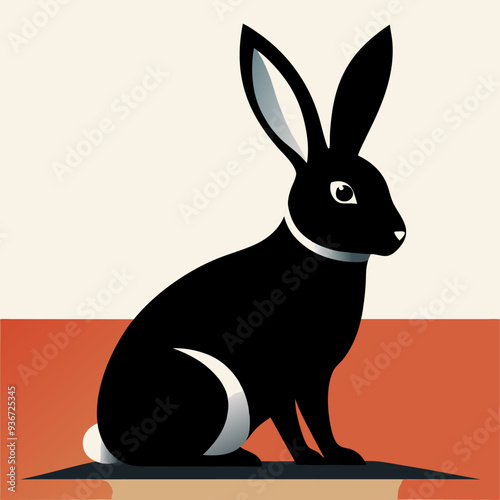 rabbit, vector illustration flat 2