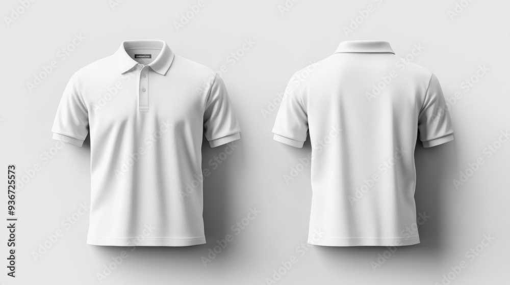 White Polo Shirt Mockup Generative AI White Polo Shirt Mockup Generative AI