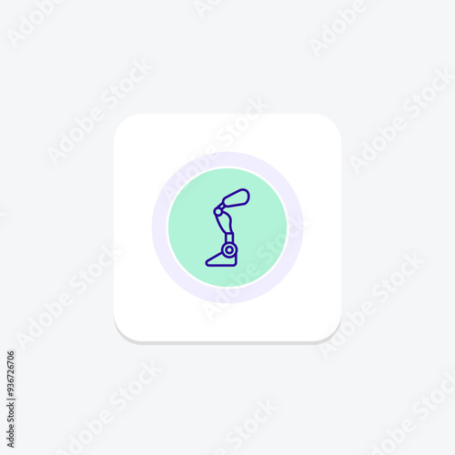 Robot Leg circle icon , vector, pixel perfect, illustrator file