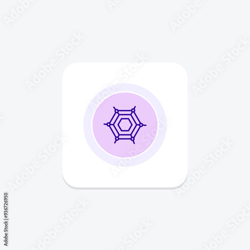 Graphene circle icon , vector, pixel perfect, illustrator file