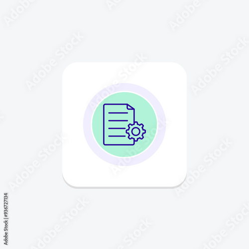 Document Setting circle icon , vector, pixel perfect, illustrator file
