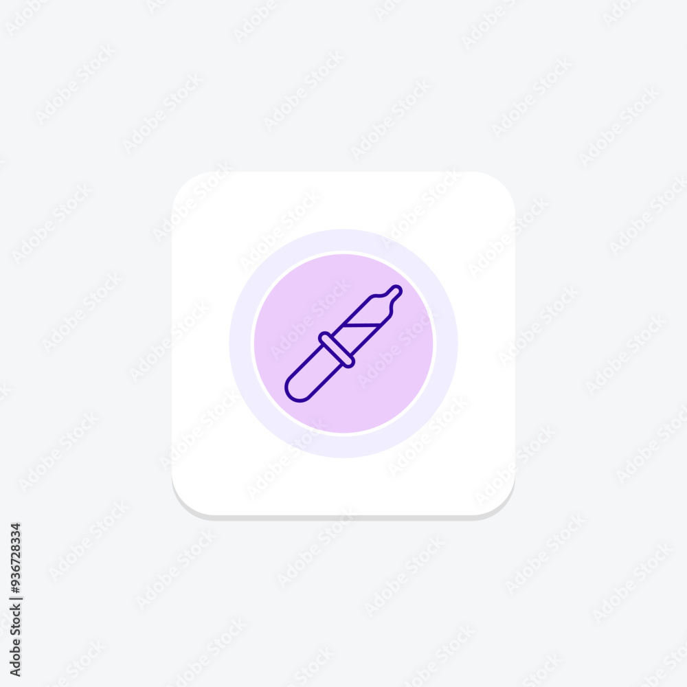 Dropper purple line icon on a colorful circle, ai illustrator file Dropper purple line icon on a colorful circle, ai illustrator file
