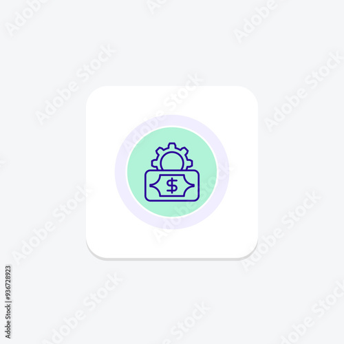 Cash Management circle icon , vector, pixel perfect, illustrator file