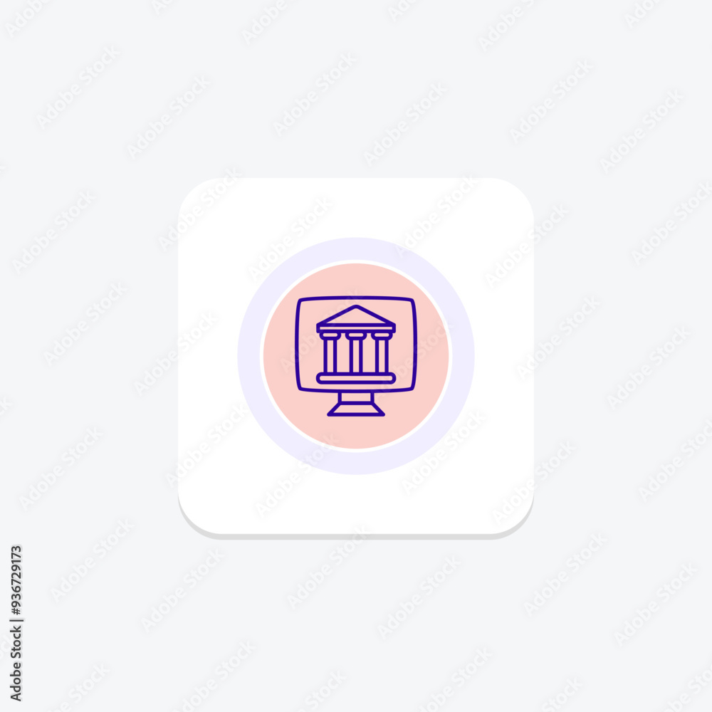 online banking circle icon , vector, pixel perfect, illustrator file online banking circle icon , vector, pixel perfect, illustrator file