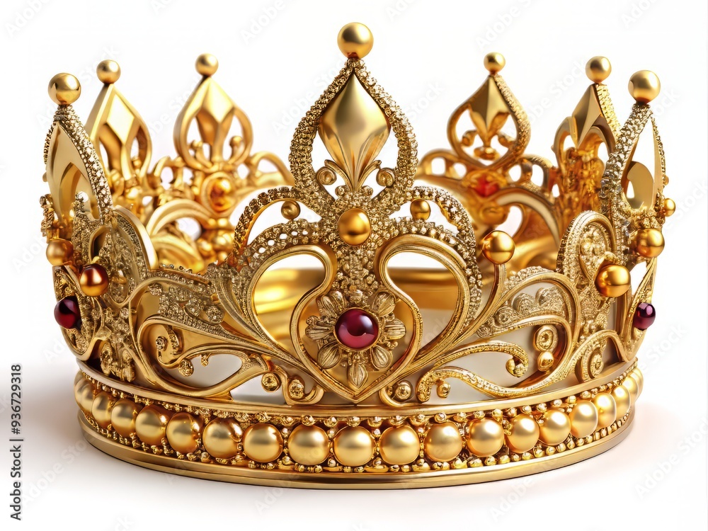 Fototapeta premium Deeply intricate and majestic, the Golden Kernel Splendor radiates regal opulence with intricate details and warm, deep gold accents.