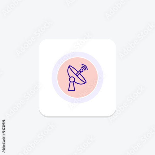 Satellite Dish icon, satellite, dish, communication, tv, editable vector, pixel perfect, illustrator ai file