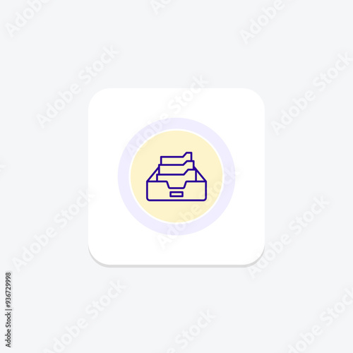 Archive icon, storage, data, files, records, editable vector, pixel perfect, illustrator ai file