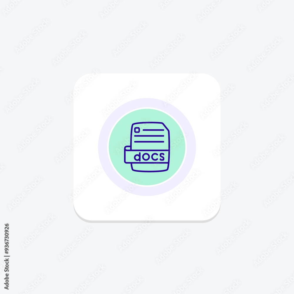 Sky Docs circle icon , vector, pixel perfect, illustrator file