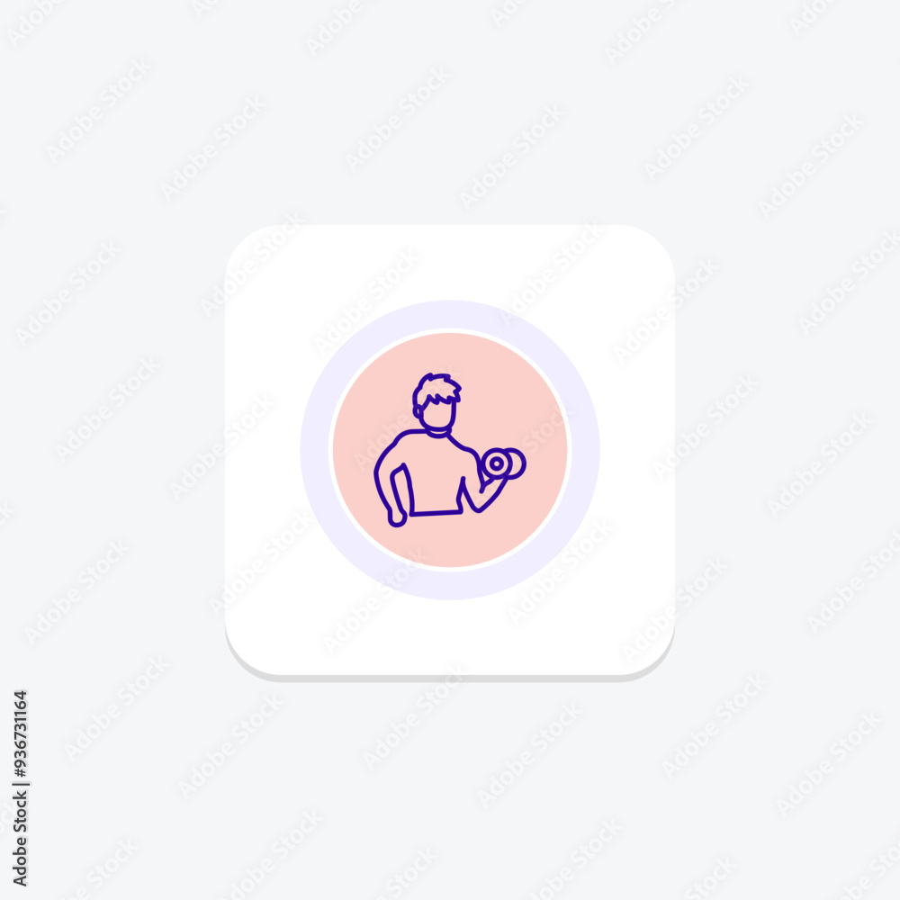 Fitness icon, health, exercise, wellness, workout line icon, editable vector icon, pixel perfect, illustrator ai file Fitness icon, health, exercise, wellness, workout line icon, editable vector icon, pixel perfect, illustrator ai file