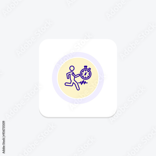 High-Intensity Interval Training icon, interval, intensity, workout, exercise line icon, editable vector icon, pixel perfect, illustrator ai file