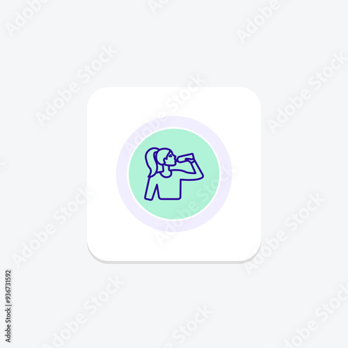 Nutrition Tracking icon, tracking, diet, food, intake line icon, editable vector icon, pixel perfect, illustrator ai file