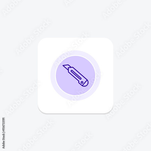 Cutter icon, tool, cut, blade, sharp, editable vector, pixel perfect, illustrator ai file