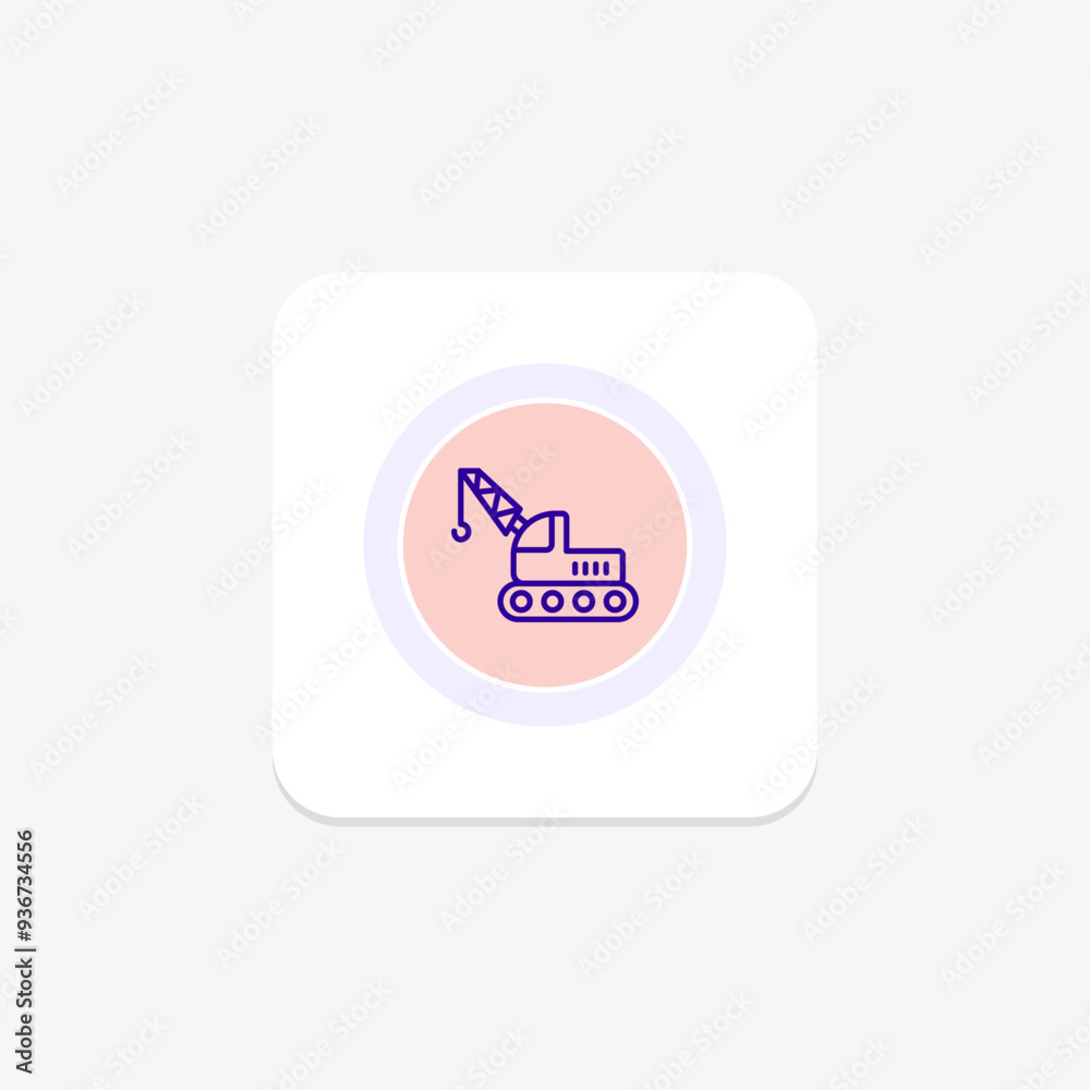 Crane icon, lifting, construction, logistics, cargo, editable vector, pixel perfect, illustrator ai file