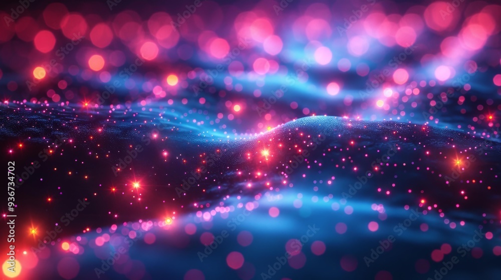 Abstract glittering light bokeh - generative ai Abstract glittering light bokeh - generative ai