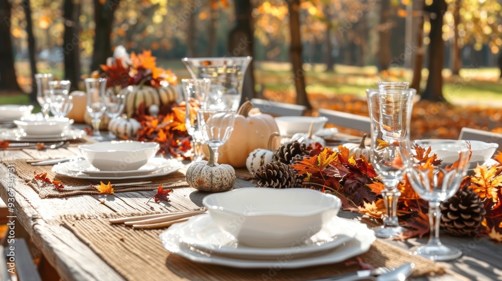 Fototapeta premium Autumn table