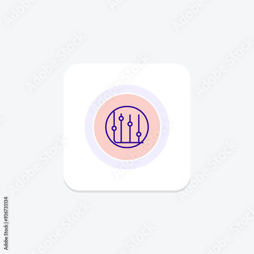 Adjust Volume icon, volume, sound, control, level circle icon, editable vector icon, pixel perfect, illustrator ai file