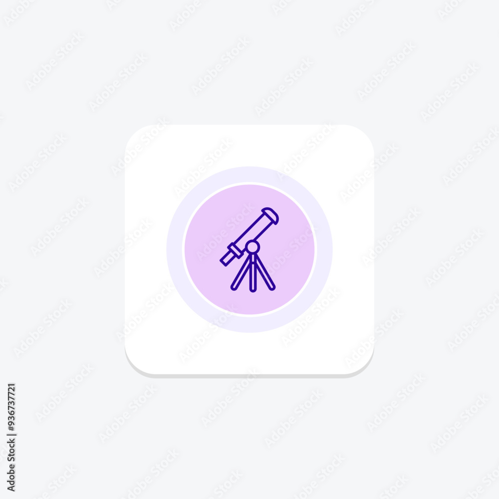 Telescope icon, space, astronomy, sky, observation, editable vector, pixel perfect, illustrator ai file Telescope icon, space, astronomy, sky, observation, editable vector, pixel perfect, illustrator ai file