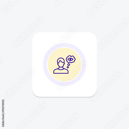 Visualize Imagine circle icon , vector, pixel perfect, illustrator file