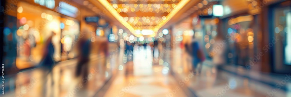 Blurred view of a retail space