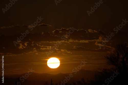 early sunrise over mountain colorful sky