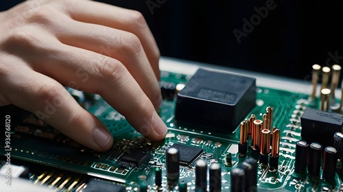 close up of a hand holding a board