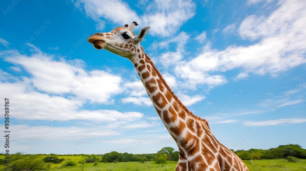 Obraz premium giraffe in the sky