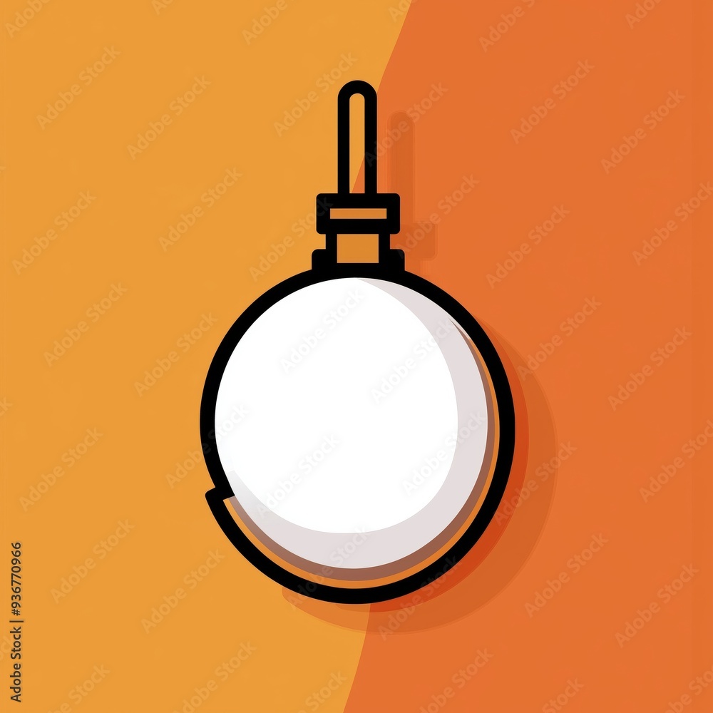 A Simple Geometric Illustration of a Hanging Round Object A Simple Geometric Illustration of a Hanging Round Object