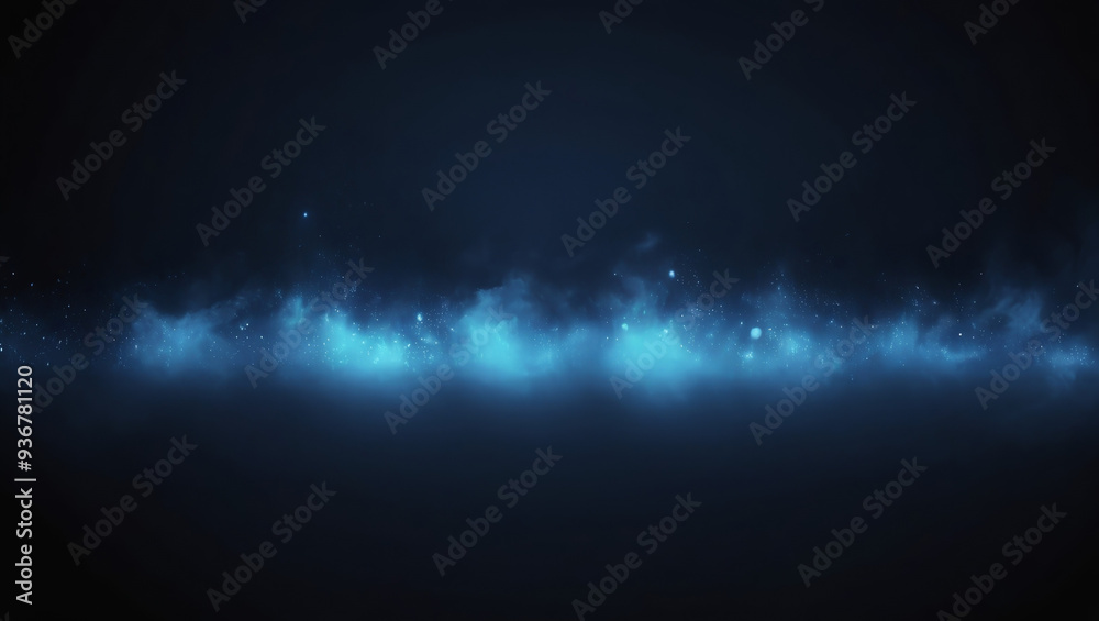 Fototapeta premium Abstract dark blue background.Dark landscape full of flickering lights