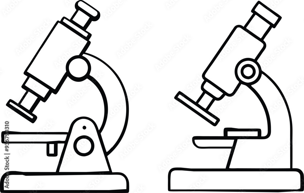 Health and Medical Concept Microscope vector silhouette . Health and Medical Concept Microscope vector silhouette .