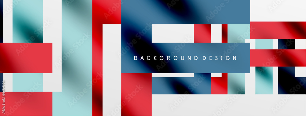 Obraz premium Colorful squares, lines minimal abstract background. Vector Illustration For Wallpaper, Banner, Background, Card, Book Illustration, landing page