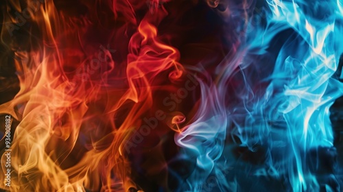 Abstract Fire and Ice Smoke