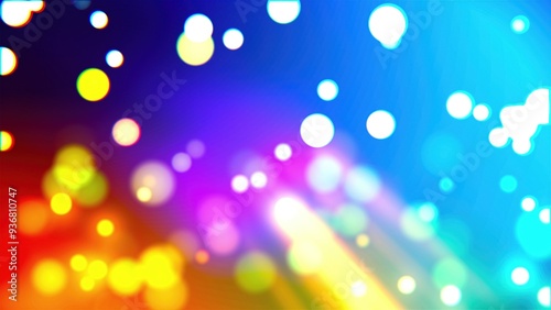 Bokeh particles with gradient background. Computer generated 3d render
