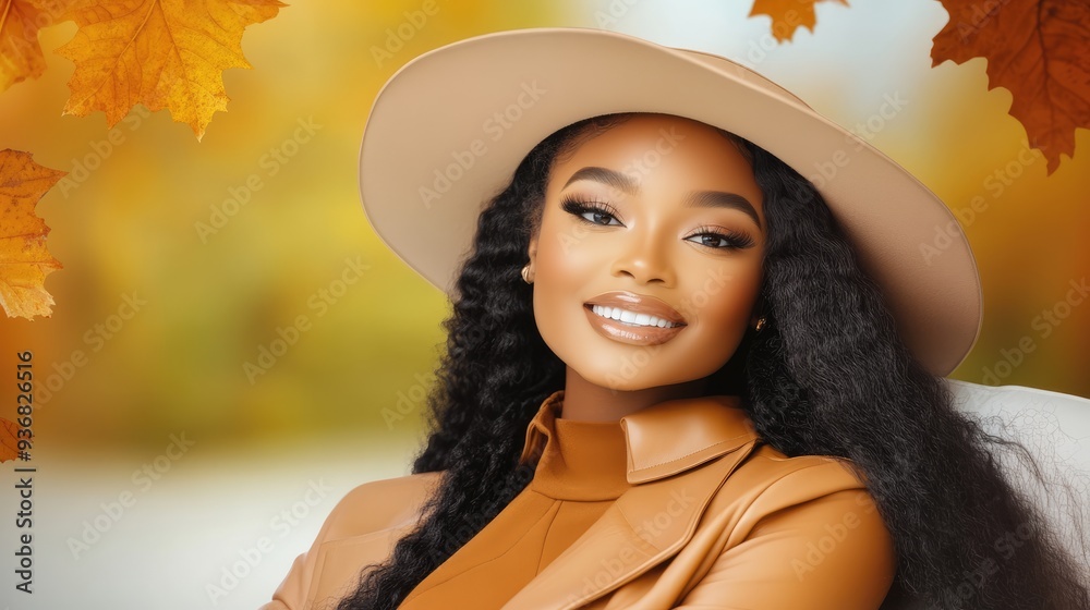 A radiant woman enjoying the beauty of autumn, framed by vibrant foliage and warm colors, captures the essence of seasonal transformation and joyful expression A radiant woman enjoying the beauty of autumn, framed by vibrant foliage and warm colors, captures the essence of seasonal transformation and joyful expression