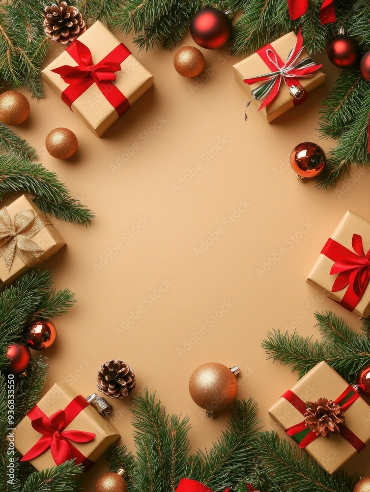 Seasonal Gift Arrangement on Christmas Tree Seasonal Gift Arrangement on Christmas Tree