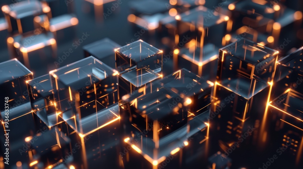 Abstract Glow Cubes Abstract Glow Cubes