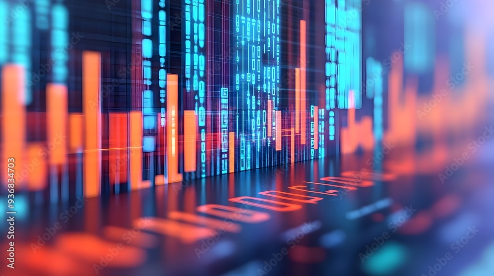 Abstract Neon Stock Market Data Visualization Abstract Neon Stock Market Data Visualization