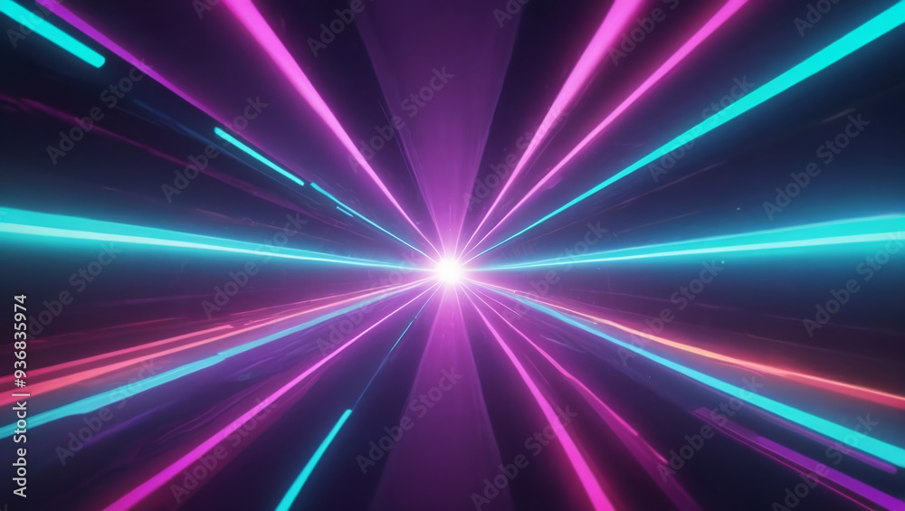 Bright light tunnel, abstract neon background. Abstraction with rays and lights Bright light tunnel, abstract neon background. Abstraction with rays and lights
