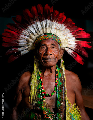 Shaman. traditional ancient medicine old man.   photo