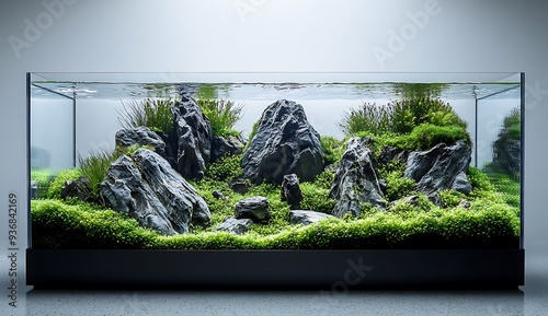 modern aquascape aquarium design photo