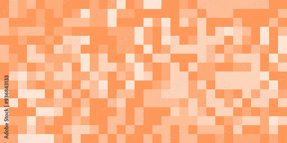 Abstract geometric background with an peach fuzz color scheme. This seamless pattern features pixelated shapes and a subtle gradient. Perfect for modern design projects, presentations. Abstract geometric background with an peach fuzz color scheme. This seamless pattern features pixelated shapes and a subtle gradient. Perfect for modern design projects, presentations.