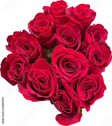 bouquet of red roses png cutout