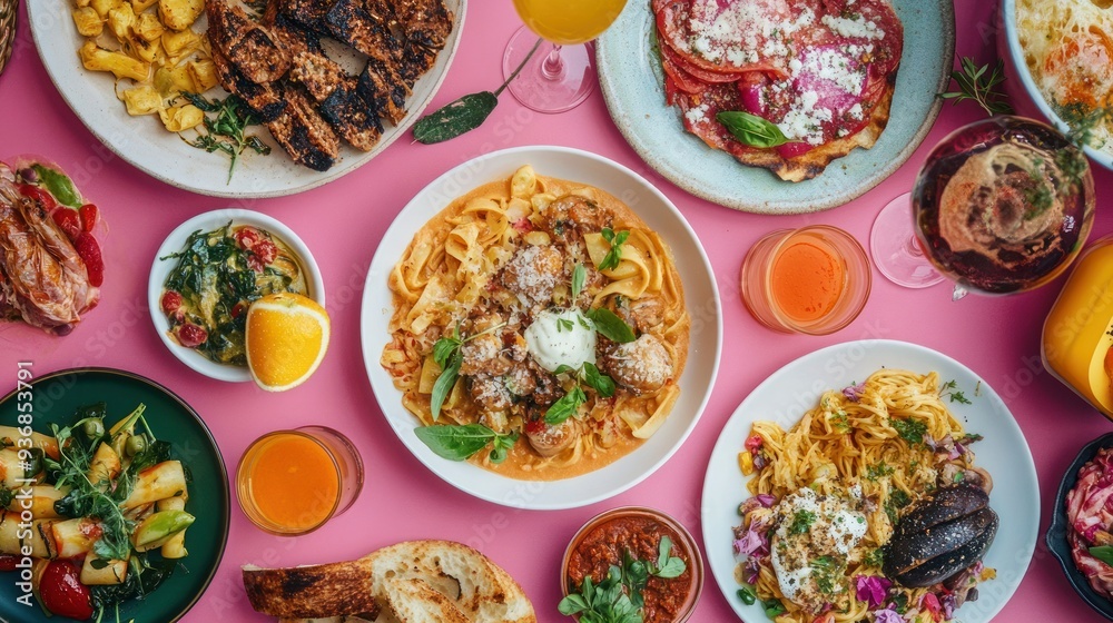 social media feed filled with posts of the latest food trends social media feed filled with posts of the latest food trends
