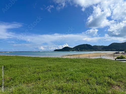 landscape with lake and sky okinawa iheya Island