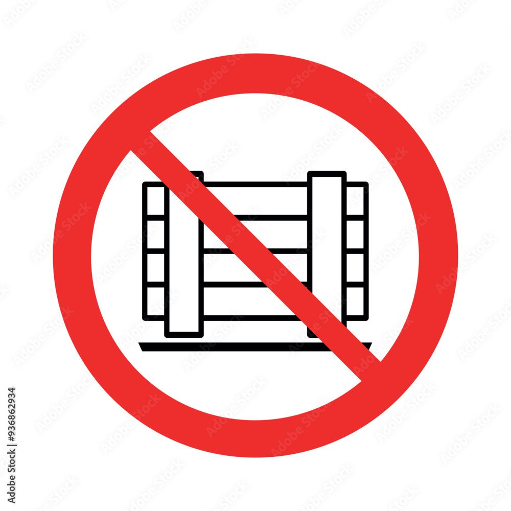 Do not obstruct, prohibition sign. Designated clear area, vector illustration Do not obstruct, prohibition sign. Designated clear area, vector illustration