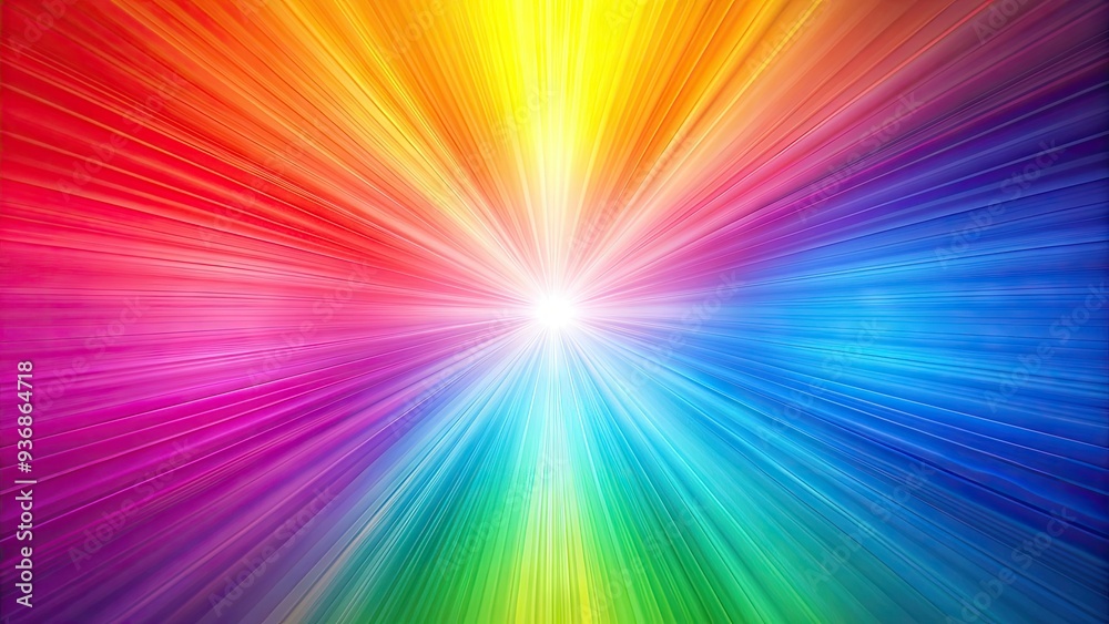 Fototapeta premium Vibrant rainbow gradient background with soft, blended colors transitioning from red to violet, creating a mesmerizing and harmonious visual effect.