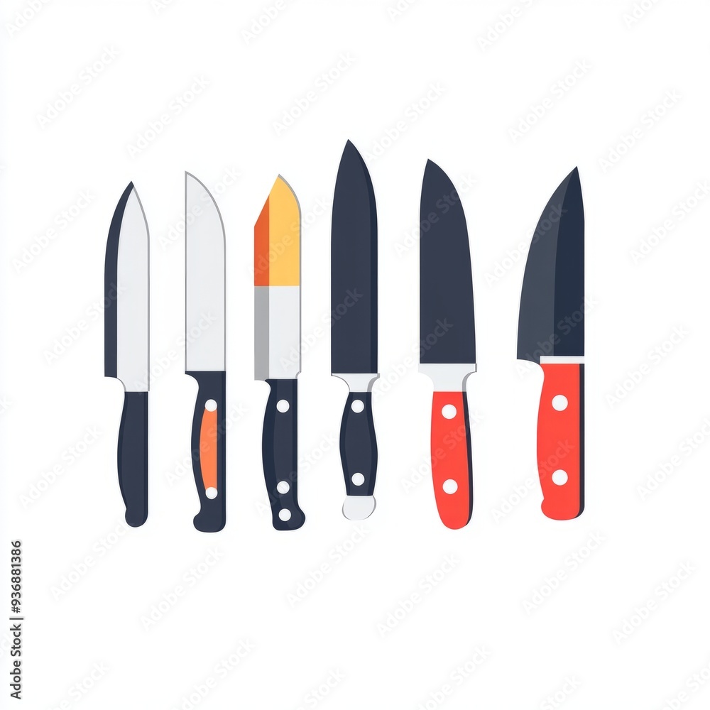 Kitchen Knife Set Icon: Simple Vector Illustration for Website Kitchen Knife Set Icon: Simple Vector Illustration for Website