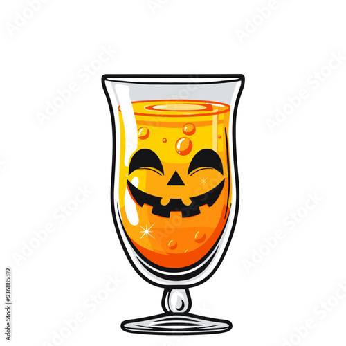 Halloween drink vector illustration.